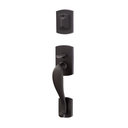 Emtek Flat Black Handleset 452711MTFBRH 452711MTFBRH